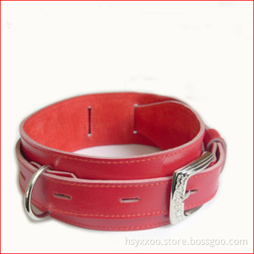 Leather PVC SM Sex Toy Latest Wholesale Collar with metal button Comfortable Female Collar With Hex Screw